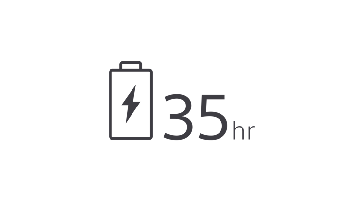 35-hour battery