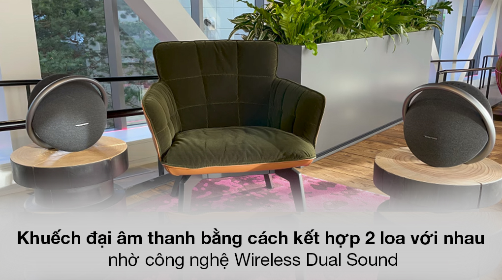 Loa Bluetooth Harman Kardon Onyx Studio 7-Dễ dàng ghép nối hai loa bằng công nghệ âm thanh kép không dây